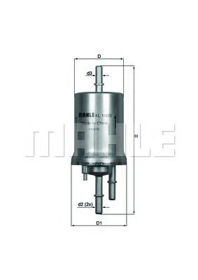 Топливный фильтр MAHLE KL 156/3
