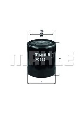 Масляный фильтр MAHLE OC 983