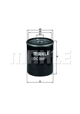 Масляный фильтр MAHLE ORIGINAL OC 986