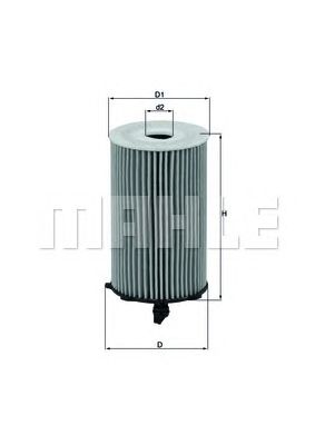 Масляный фильтр MAHLE ORIGINAL OX 417D