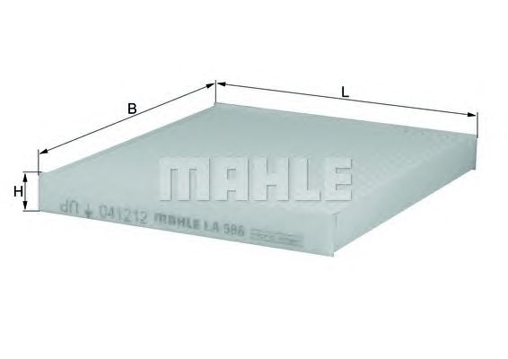 Воздушный фильтр MAHLE ORIGINAL LX 586
