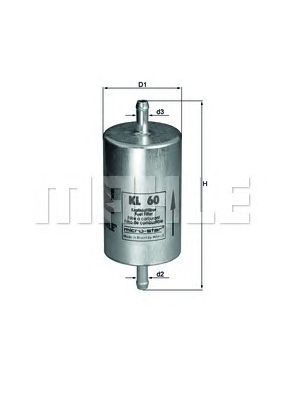 Топливный фильтр MAHLE KL 60