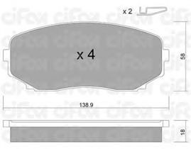 Тормозные колодки CIFAM 822-872-0