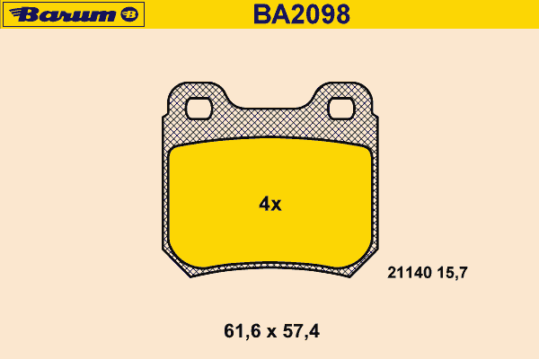 Тормозные колодки BARUM BA2098