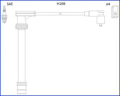 Комплект високовольтних проводів HITACHI 134518