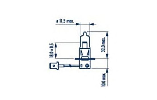 Лампа накаливания NARVA 48335 (фара дальнего света, основная фара, противотуманная фара; Лампа накаливания, основная фара, фара с авт. системой стабилизации)