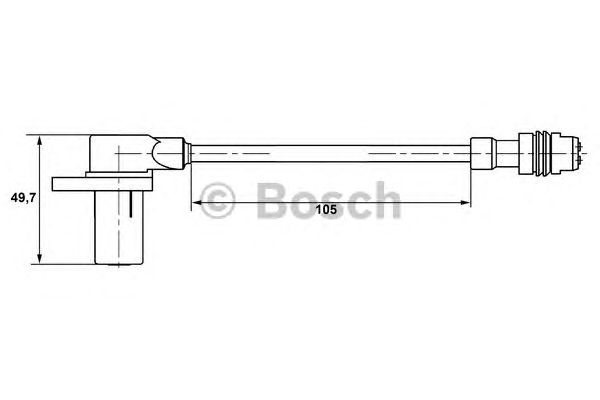 Датчик вращения колеса BOSCH 0 265 006 344