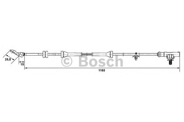 Датчик вращения колеса BOSCH 0 265 007 537