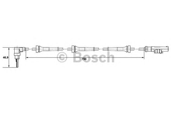 Датчик вращения колеса BOSCH 0 265 007 636