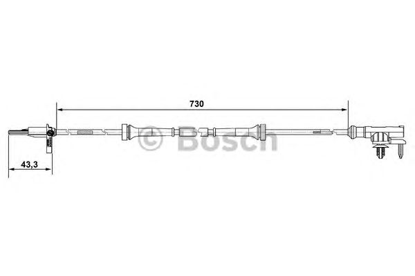 Датчик вращения колеса BOSCH 0 265 007 637