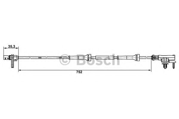 Датчик вращения колеса BOSCH 0 265 007 638