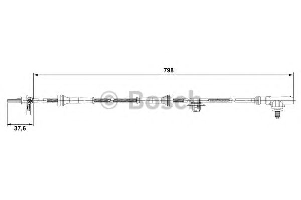 Датчик вращения колеса BOSCH 0 265 007 687