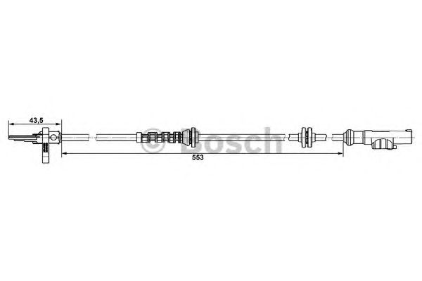 Датчик вращения колеса BOSCH 0 265 007 896