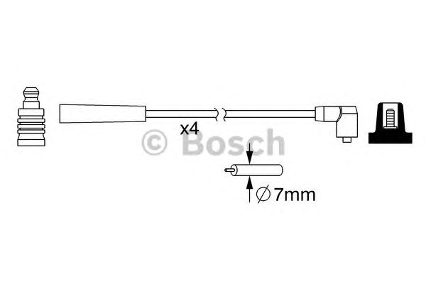 Комплект высоковольтных проводов BOSCH 0 986 357 098