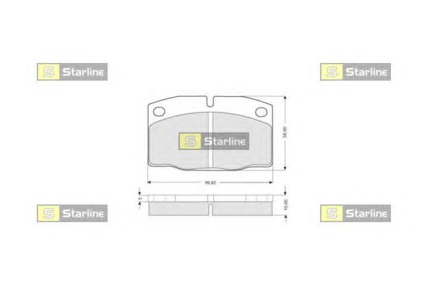 Тормозные колодки STARLINE BD S021
