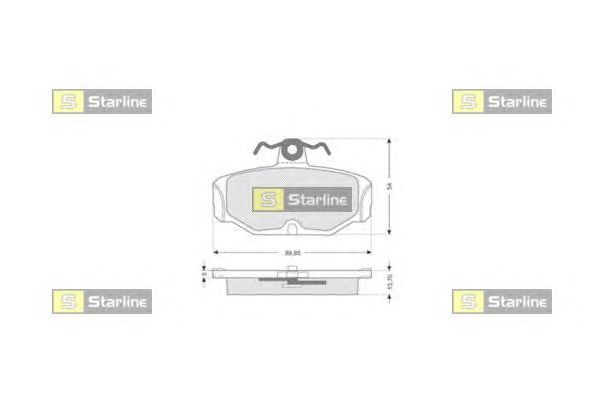 Тормозные колодки STARLINE BD S045