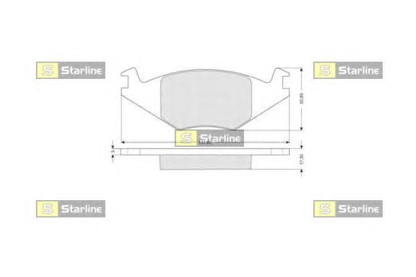 Тормозные колодки STARLINE BD S050