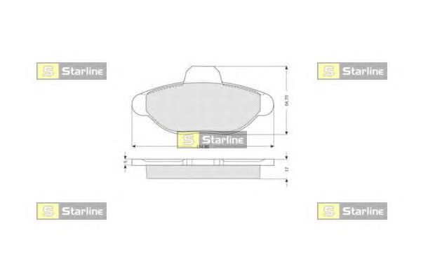 Тормозные колодки STARLINE BD S070