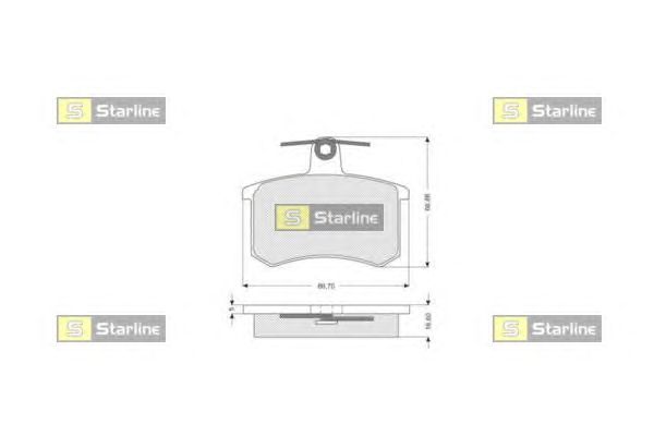 Тормозные колодки STARLINE BD S080