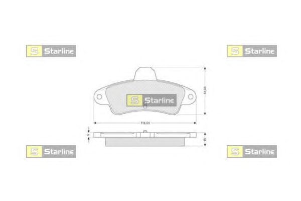 Тормозные колодки STARLINE BD S111