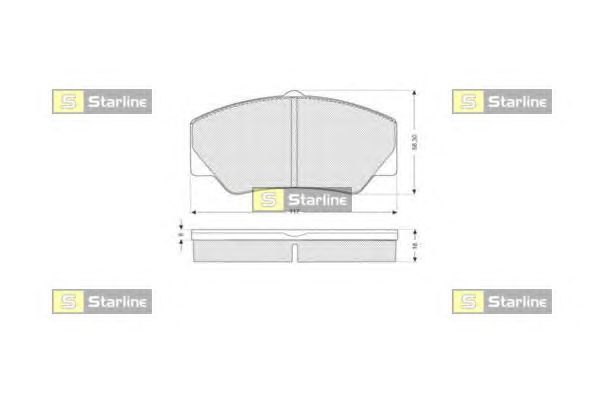 Тормозные колодки STARLINE BD S154