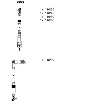 Комплект высоковольтных проводов BREMI 296B