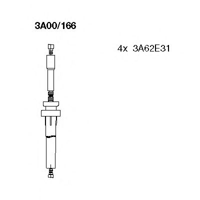 Комплект высоковольтных проводов BREMI 3A00/166
