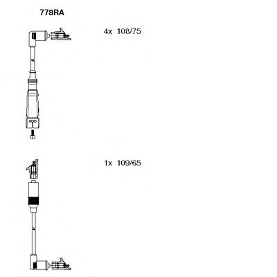 Комплект высоковольтных проводов BREMI 778RA