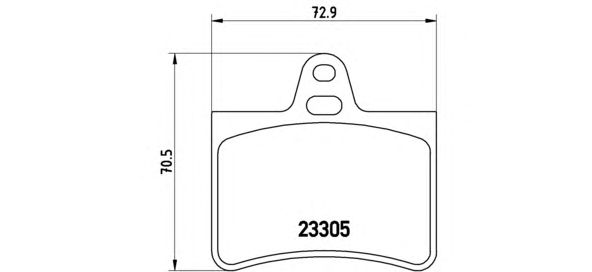 Тормозные колодки BREMBO P 61 073