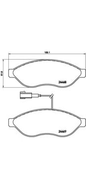Тормозные колодки BREMBO P 61 090