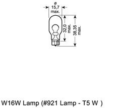 Лампа накаливания OSRAM 921-02B (фонарь указателя поворота, фонарь сигнала торможения / задний габаритный огонь, задняя противотуманная фара, фара заднего хода, стояночный / габаритный огонь)
