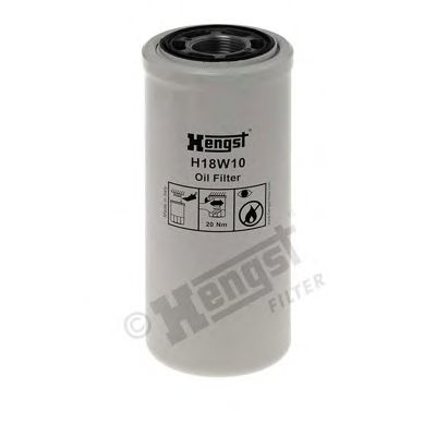 Гидрофильтр HENGST FILTER H18W10 (автоматическая коробка передач,  система привода рабочего оборудования)
