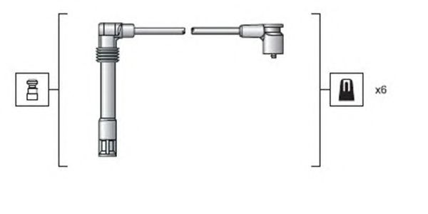 Комплект високовольтних проводів MAGNETI MARELLI 941318111162