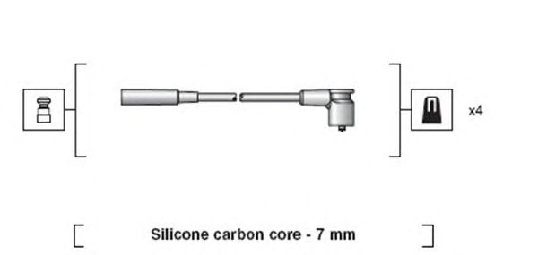 Комплект высоковольтных проводов MAGNETI MARELLI 941318111241