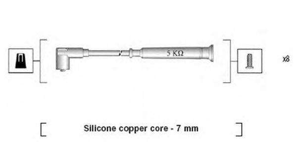 Комплект высоковольтных проводов MAGNETI MARELLI 941045340520