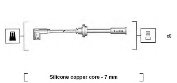 Комплект высоковольтных проводов MAGNETI MARELLI 941045370522