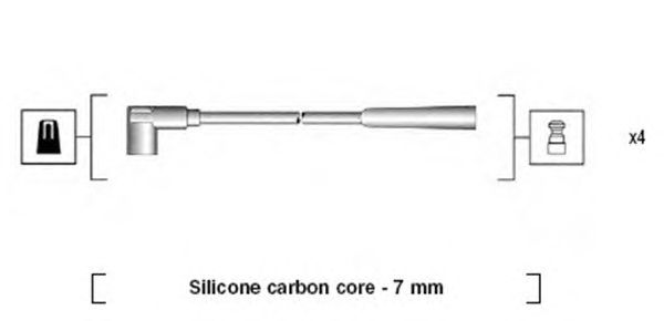 Комплект высоковольтных проводов MAGNETI MARELLI 941085180570
