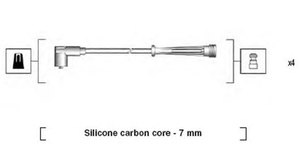 Комплект высоковольтных проводов MAGNETI MARELLI 941145380735