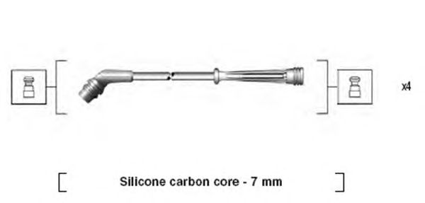 Комплект высоковольтных проводов MAGNETI MARELLI 941145390736