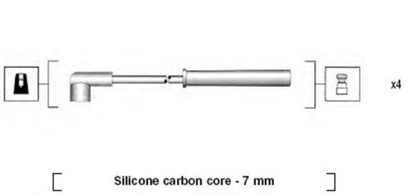 Комплект высоковольтных проводов MAGNETI MARELLI 941385040937