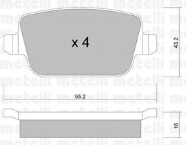 Тормозные колодки METELLI 22-0780-0