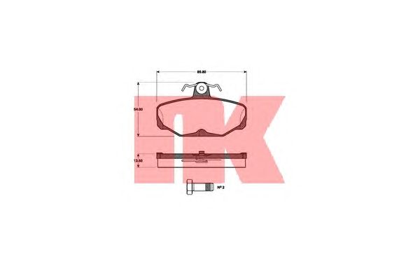 Тормозные колодки NK 222517