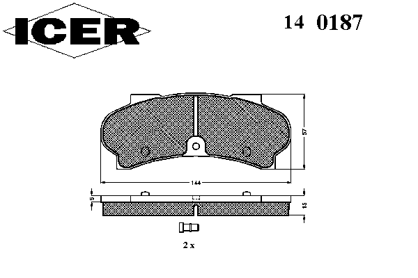 Тормозные колодки ICER 140187