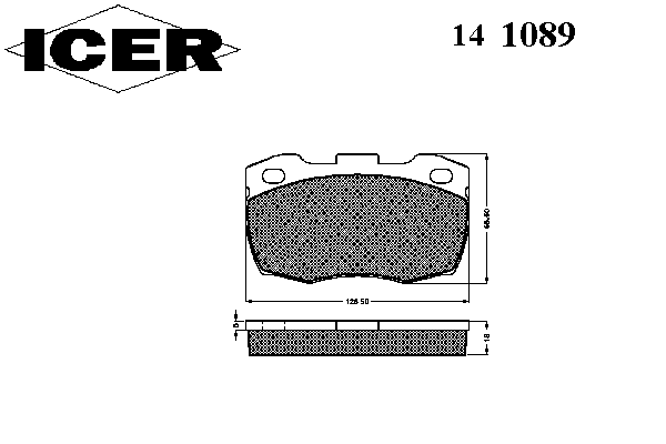 Тормозные колодки ICER 141089