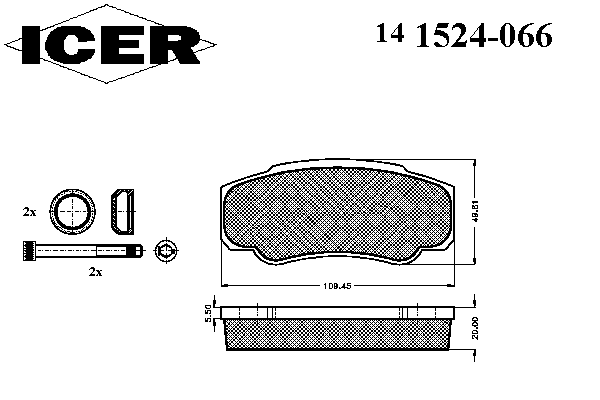Тормозные колодки ICER 141524-066