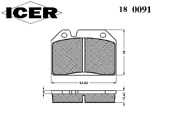 Тормозные колодки ICER 180091