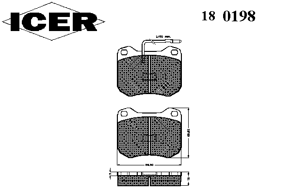 Тормозные колодки ICER 180198