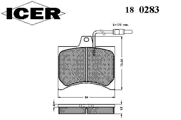 Тормозные колодки ICER 180283