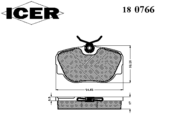 Гальмівні колодки ICER 180766