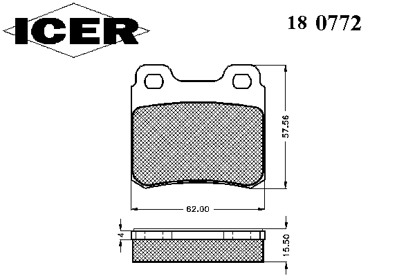 Тормозные колодки ICER 180772